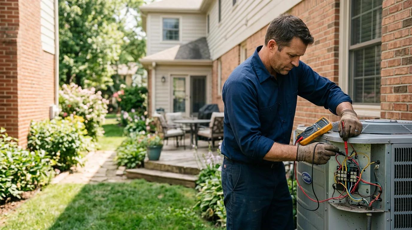 HVAC technician working near Royal, IL